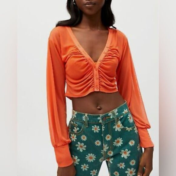 Urban Outfitters Ruched Crop Top - Picture 1 of 6